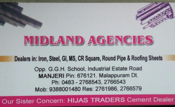MIDLAND AGENCIES, HARDWARE SHOP,  service in Manjeri, Malappuram