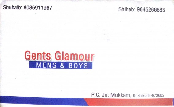 GENTS GLAMOUR, GENTS WEAR,  service in Mukkam, Kozhikode