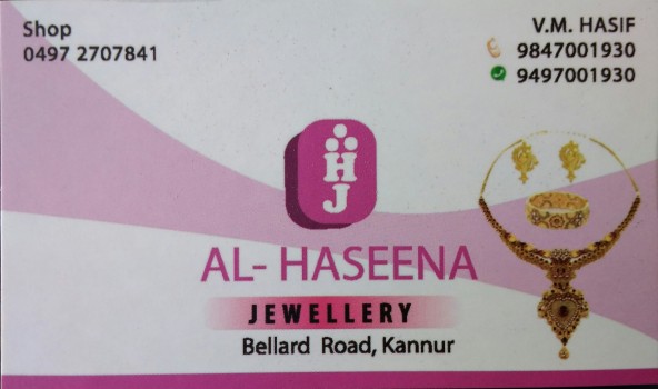 AL HASEENA JEWELLERY, JEWELLERY,  service in Kannur Town, Kannur