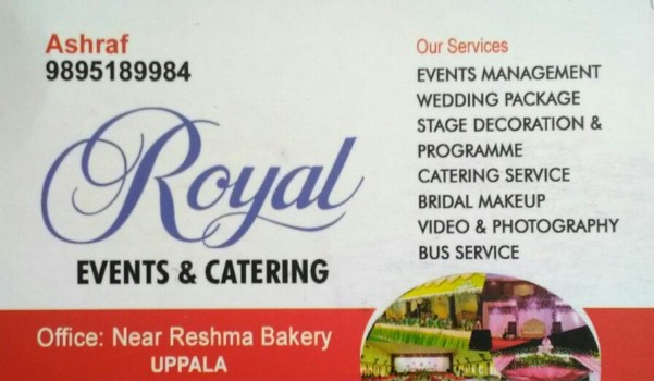 ROYAL EVENTS AND CATERING, CATERING SERVICES,  service in Uppala, Kasaragod