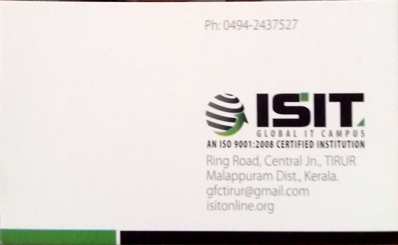 ISIT GLOBAL IT CAMPUS, COMPUTER TRAINING,  service in Tirur, Malappuram