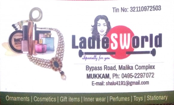 LADIES WORLD, FANCY & COSTUMES,  service in Mukkam, Kozhikode