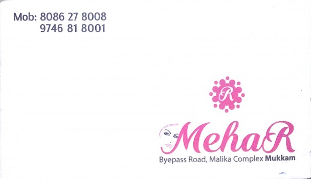 MEHAR SALWAR, BOUTIQUE,  service in Mukkam, Kozhikode