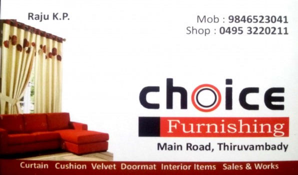 CHOICE Furnishing, CURTAINS,  service in Thiruvambadi, Kozhikode