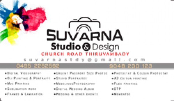 SUVARNA Studio n Designs, STUDIO & VIDEO EDITING,  service in Thiruvambadi, Kozhikode