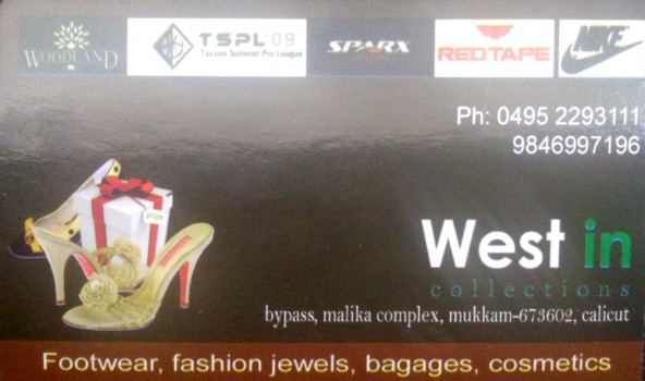 WEST IN Collections, FOOTWEAR SHOP,  service in Mukkam, Kozhikode