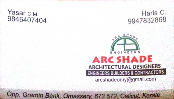 ARC SHADE, INTERIOR & ARCHITECTURE,  service in Omassery, Kozhikode