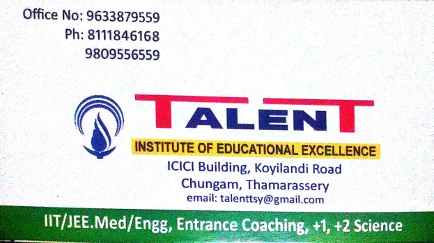 TALENT, ENTRANCE COACHING CENTRE,  service in Thamarassery, Kozhikode