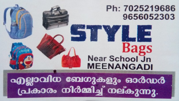 STYLE BAGS, BAGS SHOP,  service in Meenagadi, Wayanad