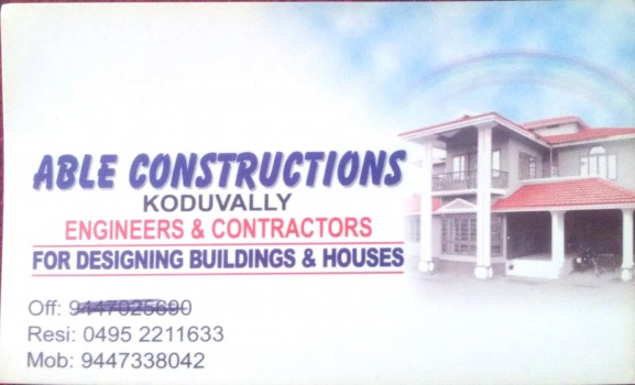 ABLE CONSTRUCTIONS, BUILDERS & DEVELOPERS,  service in Koduvally, Kozhikode