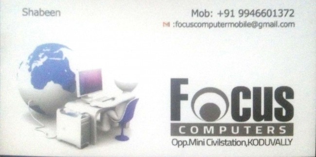 FOCUS Computers, COMPUTER SALES & SERVICE,  service in Koduvally, Kozhikode