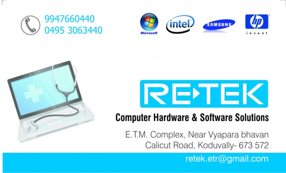 RE TEK, COMPUTER SALES & SERVICE,  service in Koduvally, Kozhikode