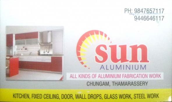 SUN ALUMINIUM, ALUMINIUM FABRICATION,  service in Thamarassery, Kozhikode