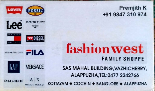 FASHION WEST, LADIES & KIDS WEAR,  service in Alappuzha, Alappuzha